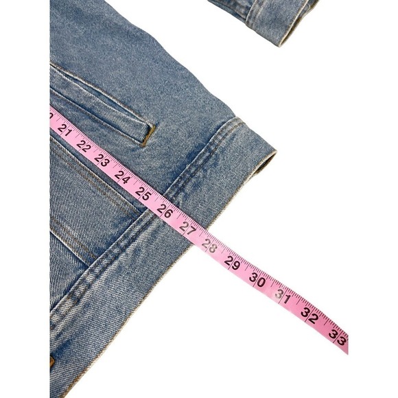 Wrangler Trucker Jacket Mens Size XL Kone Ranger Denim Jeans Upcycled Vintage - Picture 6 of 7